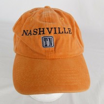 Nashville Tennessee Orange Denim Baseball Cap Adjustable Hook Loop Strap... - £9.16 GBP