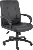 Boss Office Products Caressoft Executive Mid Back Chair In Black - £125.59 GBP