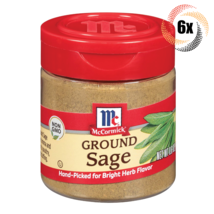 6x Shakers McCormick Ground Sage Seasoning | .60oz | Bright Herb Flavor - $56.15