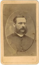 Circa 1890 CVD Photo Man Glasses Mutton Chop Beard GW Tichenor Elizabeth NJ - £9.63 GBP