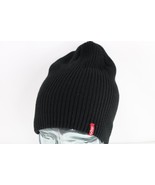 Vintage Y2K Levis Spell Out Thermal Waffle Knit Winter Beanie Hat Cap Bl... - $457.18 MXN