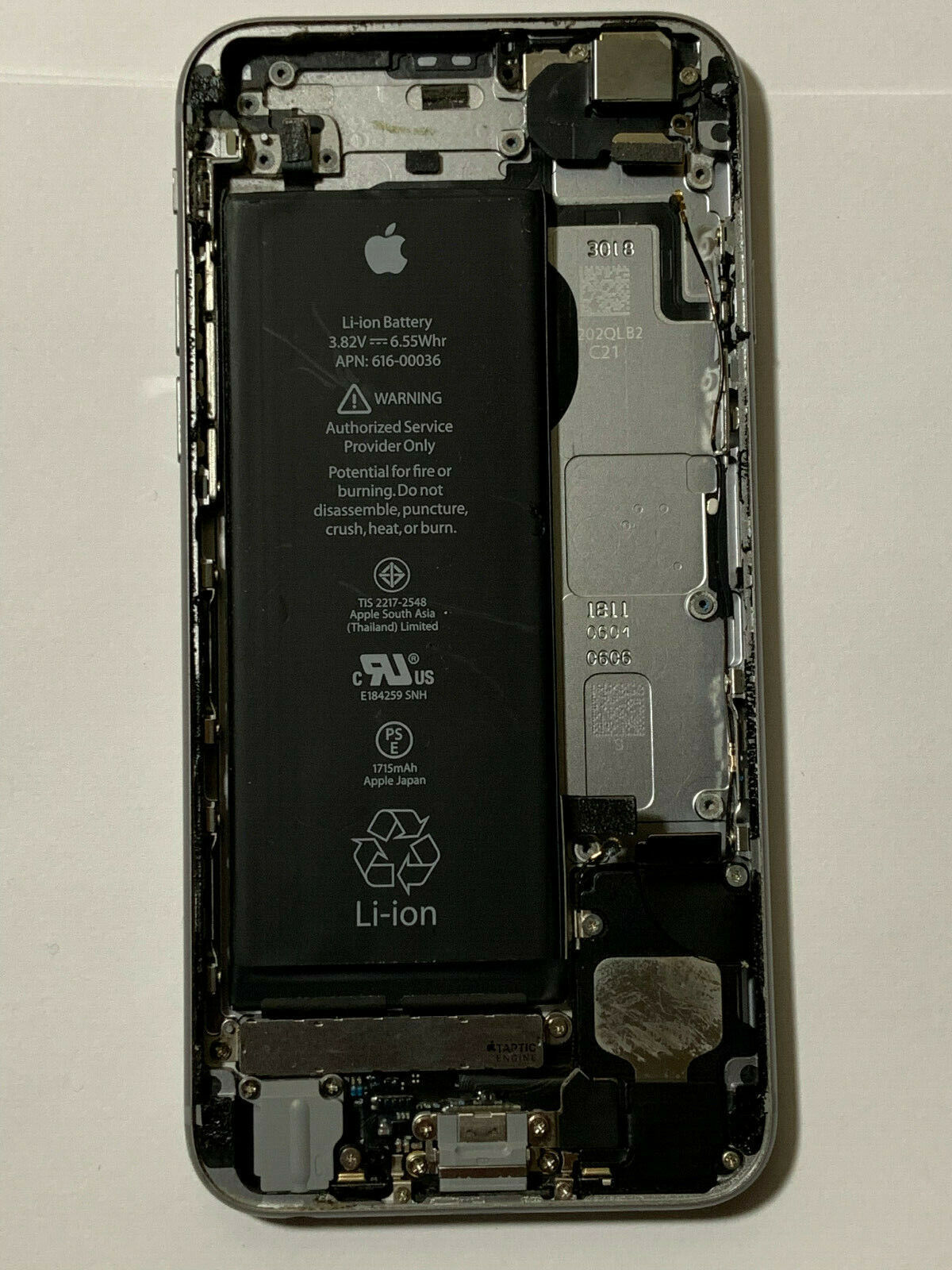 Apple iPhone 6S space gray black original oem frame housing for part rea... - $19.80