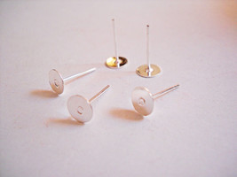 Earring Setting Mounts Blanks Ear Nuts Wholesale Large Lot Silver Glue O... - £3.18 GBP+