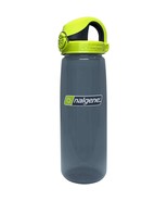 Nalgene Sustain 24oz On-The-Fly (OTF) Bottle (Charcoal w/ Lime Cap) Recy... - $22.43 CAD