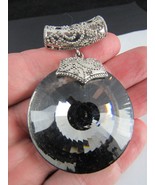 vintage MID CENTURY prism pendant GLASS crystal necklace 1960&#39;s ESTATE S... - £25.35 GBP
