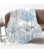 Costal Theme Hypoallergenic Flannel Throw  - 40&quot; x 60&quot; - $29.69