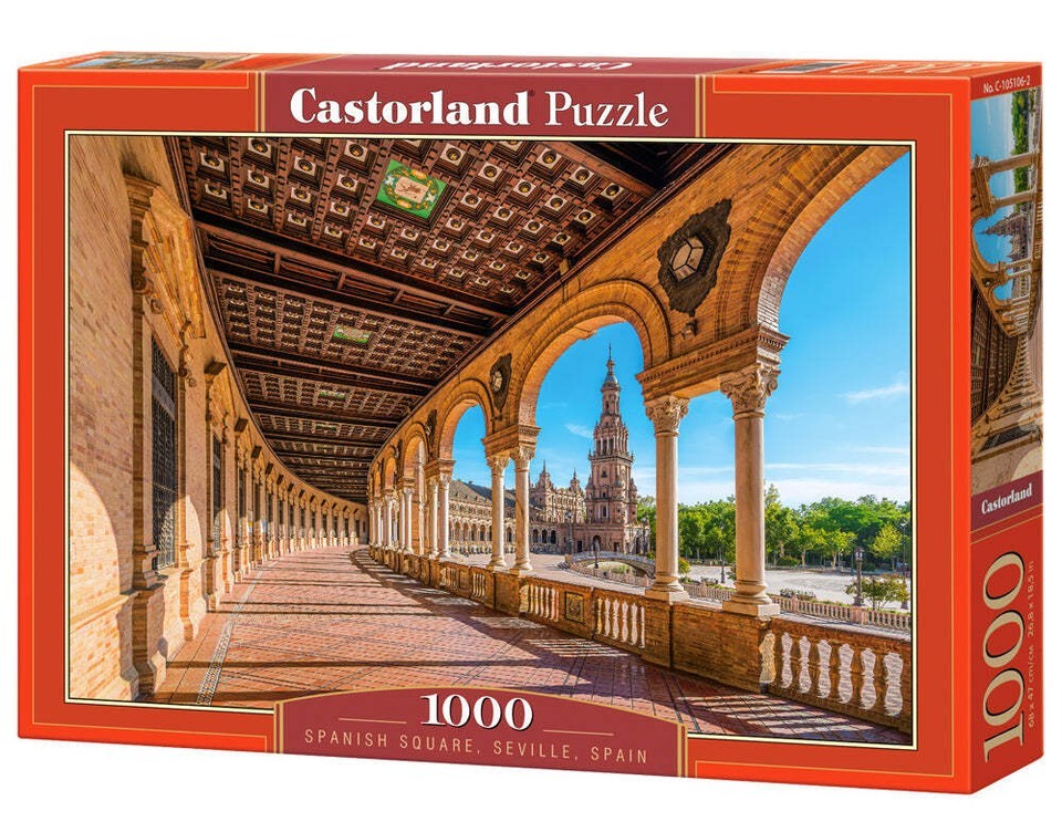 1000 Piece Jigsaw Puzzle, Spanish Square, Seville, Spain , Andalusia, Monument - $36.55