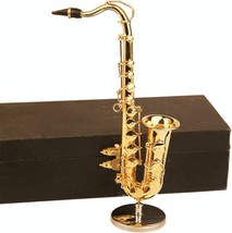 Dselvgvu Copper Miniature Saxophone with Stand and Case Mini Musical Ins... - £28.30 GBP