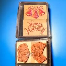 Happy Holidays-Hero Arts,  Bells- All Night Media Rubber Stamps - $6.75