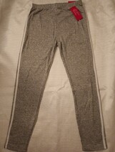 Nolita Sky - Junior Gray Leggings White Side Stripe -Size L - $8.99