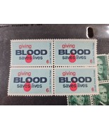 US Stamp Giving Blood Saves Lives 6c Block of 4 1971 1425 - $1.49