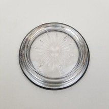  4&quot; Vintage Crystal and Silver Plated Coaster Ashtray Leonard Made In Italy   - £9.45 GBP