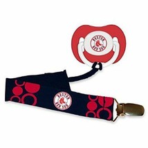 Boston Red Sox Baby Pacifier With Clip New Bpa Free New &amp; Ofiicially Licensed - £7.67 GBP