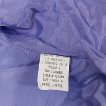 Positive Attitude RN#55126 Women's Blue 3-Button Blazer Jacket Size 4 Petite image 4