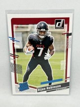 2023 Donruss Rated Rookie Bijan Robinson  RC Atlanta Falcons 305  Base Card - £2.23 GBP