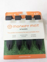 NEW Monkey Mat Stakes for portable floor picnic blanket 4pk 4.5&quot; SHARK TANK - $23.00