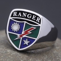 US Army Rangers Regiment 75th Military Jewelry Solid Sterling Silver Ring - £140.51 GBP