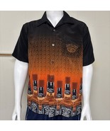 Jack Daniels Dragonfly Shirt Mens Medium Black Whiskey Border Print Vint... - $35.50