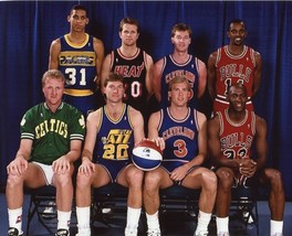 Larry BIRD-MICHAEL JORDAN-REGGIE Miller ALL-STAR Basketball 8x10 Sports Photo - £6.76 GBP