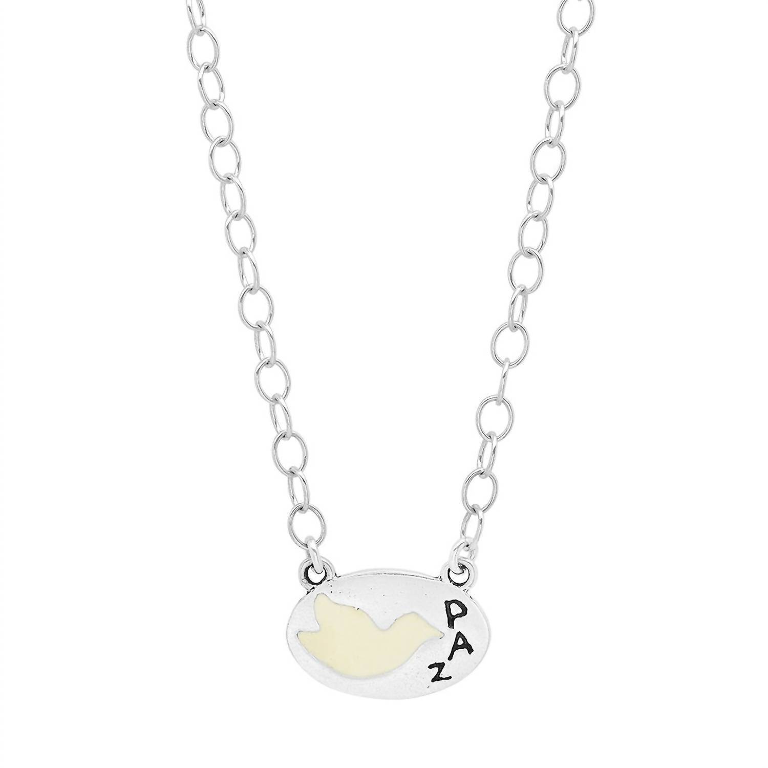 Jessica Elliot women's enamel oval necklace - paz in Sterling - size One Size