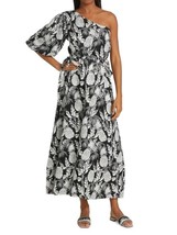 NWT ELIE TAHARI midi dress 14 pineapple tropical one-shoulder vacation $495 - £157.31 GBP