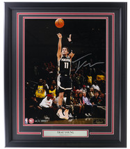 Trae Jeune Signé Encadré Atlanta Hawks 16x20 Basketball Pull Photo Panini - £256.99 GBP