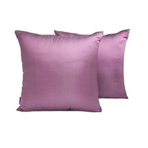 Plain Pillow Covers Lilac Set of 2,  Art Silk Plain &amp; Solid - Lilac Luxury - $17.00+