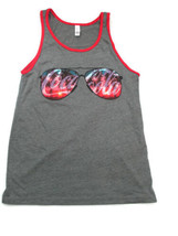 Coca-Cola Gray Tank Top Size Large Sunglasses Shades - £9.86 GBP