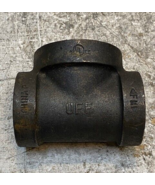 UFF Black Pipe Fitting Reducing Tee Cast Iron 2&quot; x 1-1/2&quot; 300Psi - $28.49