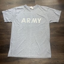 Army Short Sleeve Gray Shirt Size Large - $12.62