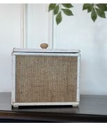 Three Hands Corp Woven Burlap Wooden Box Lid Square 8.25&quot; Decorative Sto... - €19,00 EUR