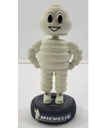 *B4) Michelin Man Bibendum Bib Bobblehead Advertisement Display Figurine - $24.74
