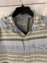 Tommy Bahama Soft Flannel Shirt Mens Large Multicolor Blue Long Sleeve Stripe - £14.98 GBP