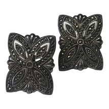 sterling silver marcasite pierced earrings 11 Grams - £46.36 GBP