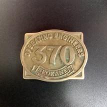 Anacortes Brass Works Ltd 1983 Belt Buckle Spokane (WA) Operating Engineers 370 - £19.91 GBP