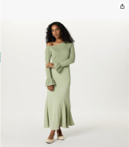 NWT The Drop Women&#39;s Flowy Maxi Skirt XL Green Tea Stretch Knit - £22.41 GBP