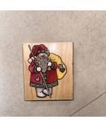 Rubber Stampede Country Santa Claus With Bag A1441H Rubber Stamp Wood Mount - $19.69 CAD