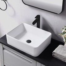 Rectangular Farmhouse Small Above Countertop Bathroom Vessel Sink By Hot... - $72.93