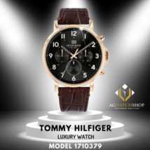 Tommy Hilfiger Reloj de cuarzo para hombre con correa de cuero marrón y... - $122.16