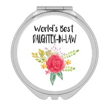 World&#39;s Best Daughter-in-Law : Gift Compact Mirror Family Cute Flower Ch... - $12.99