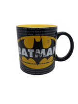 Batman Coffee Cup Oversized 20 oz Mug Black and Yellow BATMAN Logo - $15.83