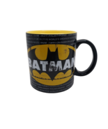 Batman Coffee Cup Oversized 20 oz Mug Black and Yellow BATMAN Logo - £12.01 GBP