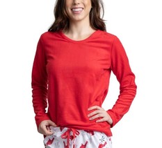 Muk Luks Womens Fleece Pajama Top,Red,Medium - £16.15 GBP