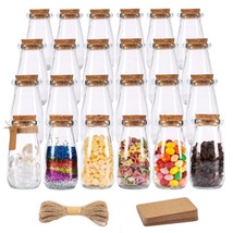 SUPERLELE 24pcs 3.4oz Glass Favor Jars, 100ml Small Glass Bottles with C... - $39.99