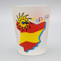 Frosted Shot Glass from Spain with I love Espana Ole! Country Colors Red... - $5.79