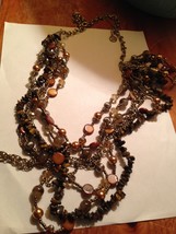  beaded multi strand necklace - £19.80 GBP