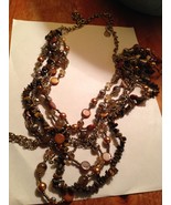  beaded multi strand necklace - £19.58 GBP