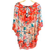 Size Small Tolani Collection Colorful Coral Floral Pullover Top Blouse - £34.71 GBP