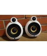 Pair Of Scandyna MicroPod SE Bluetooth Speakers  White  Made In Denmark - £99.25 GBP