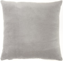 Gray Soft Velvet Accent Throw Pillow - £38.60 GBP